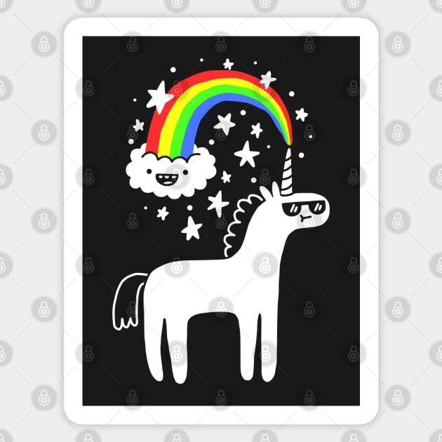 Cool Unicorn Sticker by obinsun